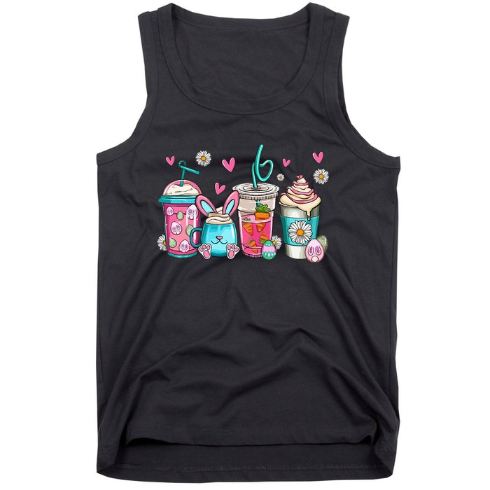 Drinks Easter Daisy Cute Bunny Gift for easter Tank Top