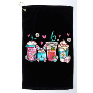 Drinks Easter Daisy Cute Bunny Gift for easter Platinum Collection Golf Towel