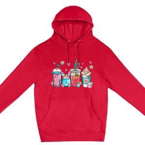 Drinks Easter Daisy Cute Bunny Gift for easter Premium Pullover Hoodie