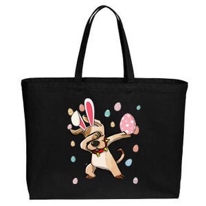 Dabbing Easter Dog Bunny Ears Gift Cotton Canvas Jumbo Tote