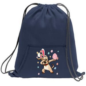 Dabbing Easter Dog Bunny Ears Gift Sweatshirt Cinch Pack Bag