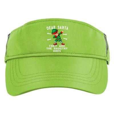 Dabbing Elf  Dear Santa They Are The Naughty Ones Xmas Adult Drive Performance Visor