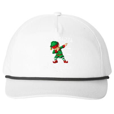 Dabbing Elf  Dear Santa They Are The Naughty Ones Xmas Snapback Five-Panel Rope Hat