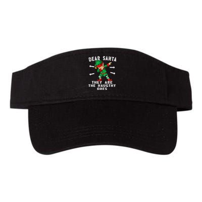 Dabbing Elf  Dear Santa They Are The Naughty Ones Xmas Valucap Bio-Washed Visor