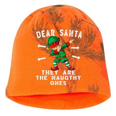 Dabbing Elf  Dear Santa They Are The Naughty Ones Xmas Kati - Camo Knit Beanie