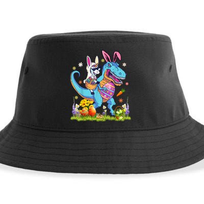 Dinosaur Easter Day Unicorn Riding Trex Bunny Costume Sustainable Bucket Hat