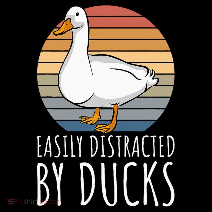 Duck Easily Distracted By Ducks Full-Length Apron With Pockets