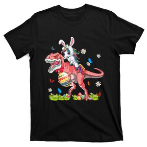 Dinosaur Easter Day Unicorn Riding T-rex Bunny Costume Gift T-Shirt