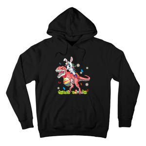 Dinosaur Easter Day Unicorn Riding T-rex Bunny Costume Gift Tall Hoodie