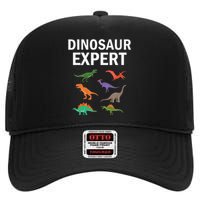 Dinosaur Expert Dino T Rex Dinosaurus Lovers High Crown Mesh Back Trucker Hat