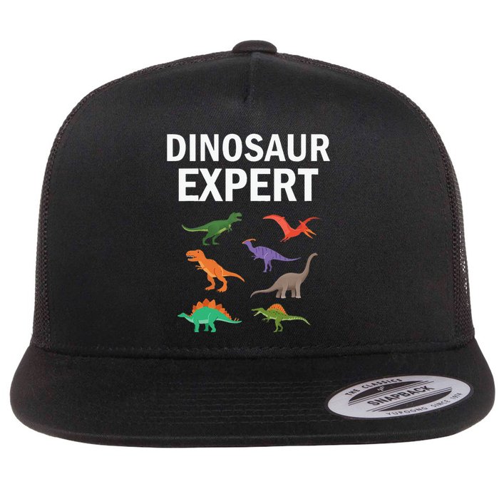 Dinosaur Expert Dino T Rex Dinosaurus Lovers Flat Bill Trucker Hat