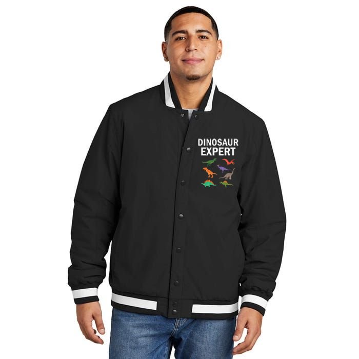 Dinosaur Expert Dino T Rex Dinosaurus Lovers Insulated Varsity Jacket