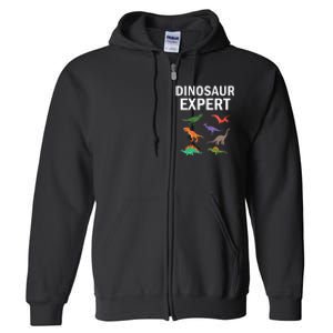 Dinosaur Expert Dino T Rex Dinosaurus Lovers Full Zip Hoodie