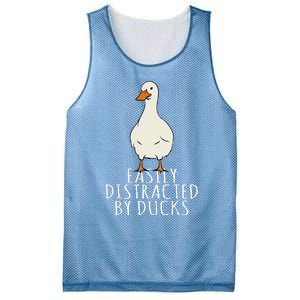 Duck Easily Distracted By Ducks Mesh Reversible Basketball Jersey Tank