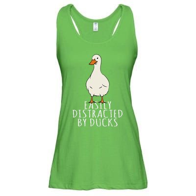 Duck Easily Distracted By Ducks Ladies Essential Flowy Tank