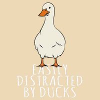 Duck Easily Distracted By Ducks Drawstring Bag