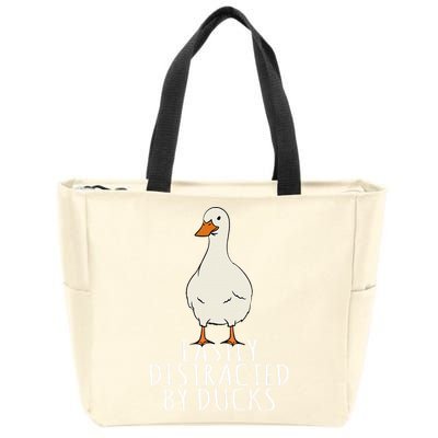 Duck Easily Distracted By Ducks Zip Tote Bag