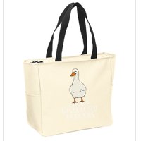 Duck Easily Distracted By Ducks Zip Tote Bag