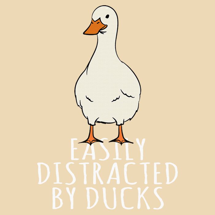 Duck Easily Distracted By Ducks Zip Tote Bag