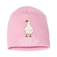 Duck Easily Distracted By Ducks Short Acrylic Beanie