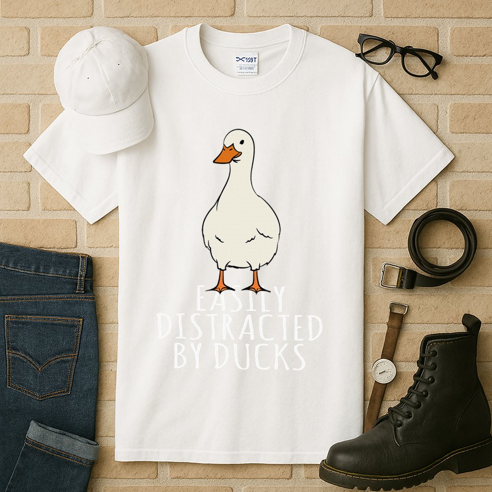 Duck Easily Distracted By Ducks Tall T-Shirt