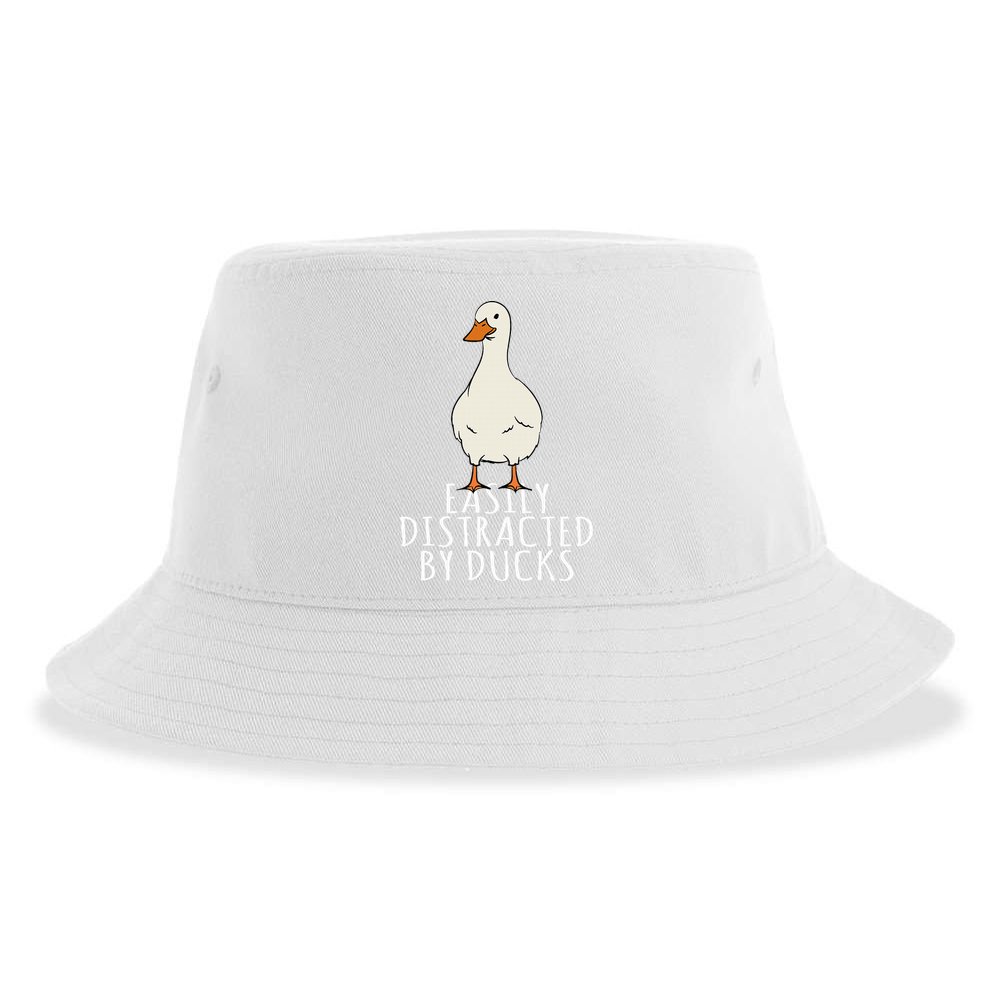 Duck Easily Distracted By Ducks Sustainable Bucket Hat