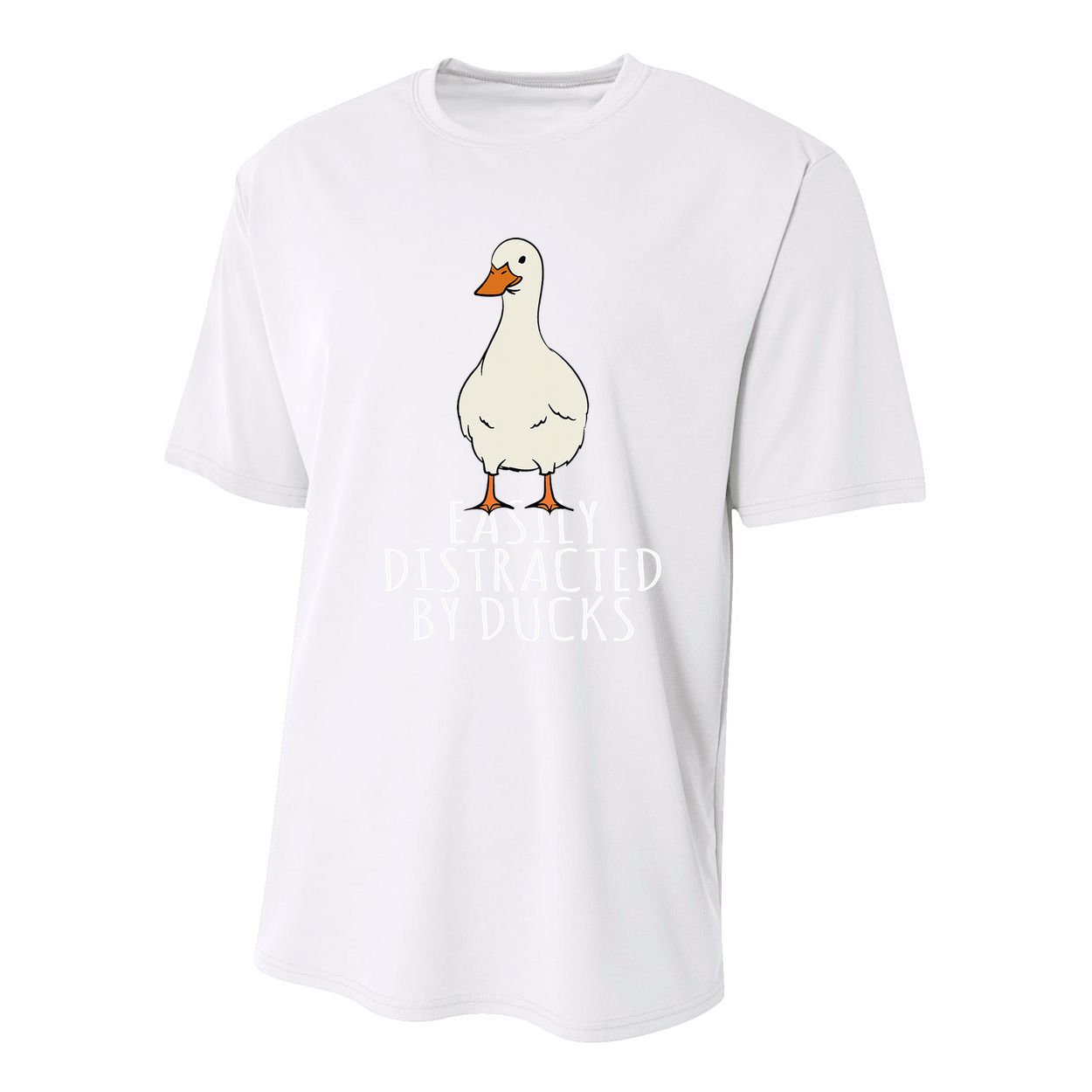 Duck Easily Distracted By Ducks Youth Performance Sprint T-Shirt