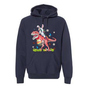 Dinosaur Easter Day Unicorn Riding Trex Bunny Costume Gift Premium Hoodie