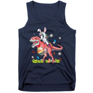 Dinosaur Easter Day Unicorn Riding Trex Bunny Costume Gift Tank Top