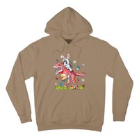 Dinosaur Easter Day Unicorn Riding Trex Bunny Costume Gift Hoodie