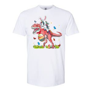 Dinosaur Easter Day Unicorn Riding Trex Bunny Costume Gift Softstyle CVC T-Shirt