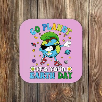 Dabbing Earth Day 2024 Groovy Go Planet ItS Your Earth Day Coaster