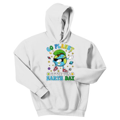 Dabbing Earth Day 2024 Groovy Go Planet ItS Your Earth Day Kids Hoodie