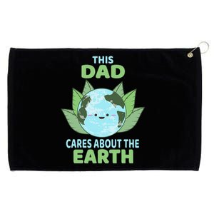 Dad Earth Day Environmental Awareness Grommeted Golf Towel