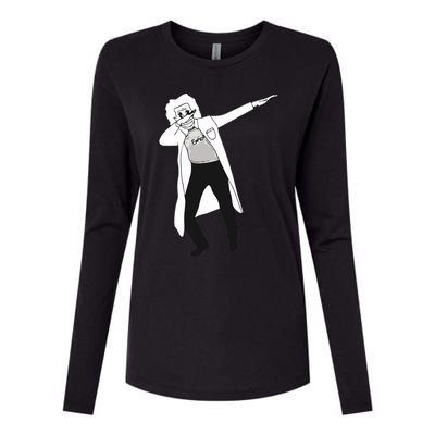 Dabbing Einstein Womens Cotton Relaxed Long Sleeve T-Shirt