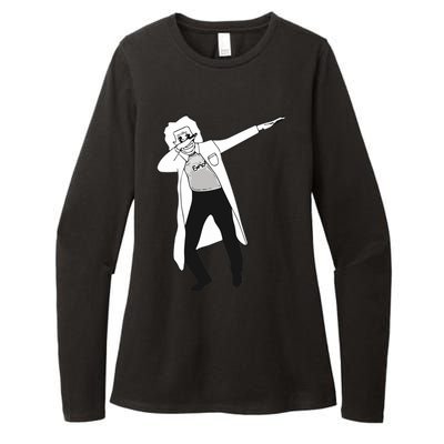 Dabbing Einstein Womens CVC Long Sleeve Shirt