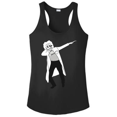 Dabbing Einstein Ladies PosiCharge Competitor Racerback Tank