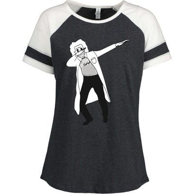 Dabbing Einstein Enza Ladies Jersey Colorblock Tee