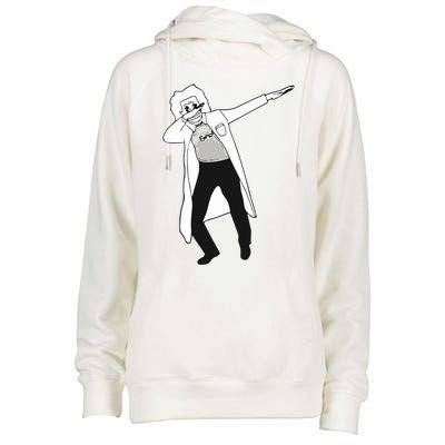 Dabbing Einstein Womens Funnel Neck Pullover Hood