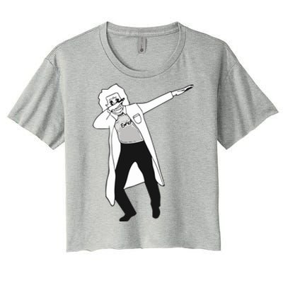 Dabbing Einstein Women's Crop Top Tee