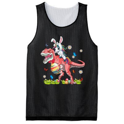 Dinosaur Easter Day Unicorn Riding Trex Funny Unicorn Mesh Reversible Basketball Jersey Tank