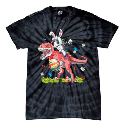 Dinosaur Easter Day Unicorn Riding Trex Funny Unicorn Tie-Dye T-Shirt