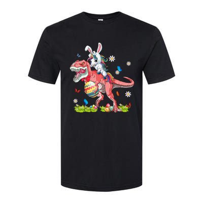 Dinosaur Easter Day Unicorn Riding Trex Funny Unicorn Softstyle CVC T-Shirt