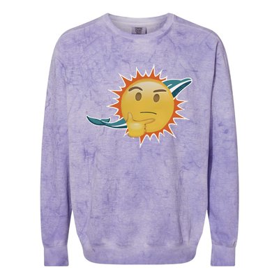 Dolphins Emoji Colorblast Crewneck Sweatshirt