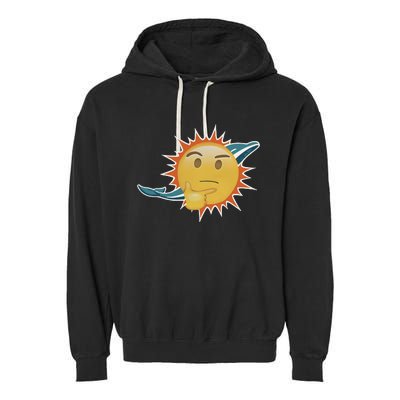 Dolphins Emoji Garment-Dyed Fleece Hoodie