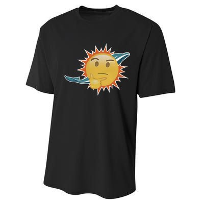 Dolphins Emoji Performance Sprint T-Shirt