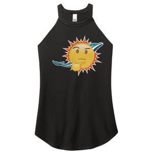 Dolphins Emoji Women’s Perfect Tri Rocker Tank