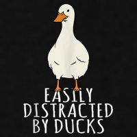Duck Easily Distracted By Ducks Ladies PosiCharge Tri-Blend Wicking Tank