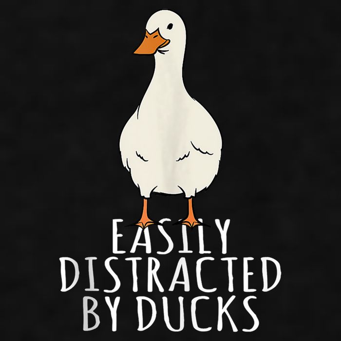 Duck Easily Distracted By Ducks Ladies PosiCharge Tri-Blend Wicking Tank