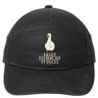 Duck Easily Distracted By Ducks 7-Panel Snapback Hat